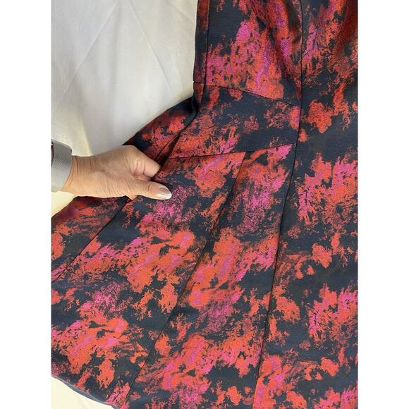 Vera Wang Women’s Jacquard Open Back Fit Flare Dress Dark Romantic Gothic Sz 6 - Picture 11 of 14